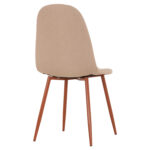 ΚΑΡΕΚΛΑ LEONARDO HM00100.07 ΥΦΑΣΜΑ ΜΠΕΖ ΚΑΙ ΜΕΤΑΛΛΙΚΑ ΠΟΔΙΑ 45x52x85 εκ.