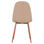 ΚΑΡΕΚΛΑ LEONARDO HM00100.07 ΥΦΑΣΜΑ ΜΠΕΖ ΚΑΙ ΜΕΤΑΛΛΙΚΑ ΠΟΔΙΑ 45x52x85 εκ.