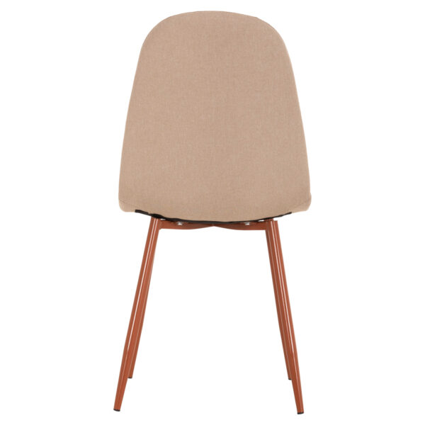 ΚΑΡΕΚΛΑ LEONARDO HM00100.07 ΥΦΑΣΜΑ ΜΠΕΖ ΚΑΙ ΜΕΤΑΛΛΙΚΑ ΠΟΔΙΑ 45x52x85 εκ.