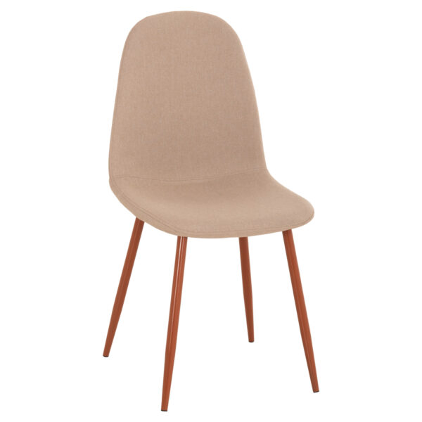 ΚΑΡΕΚΛΑ LEONARDO HM00100.07 ΥΦΑΣΜΑ ΜΠΕΖ ΚΑΙ ΜΕΤΑΛΛΙΚΑ ΠΟΔΙΑ 45x52x85 εκ.