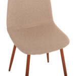 ΚΑΡΕΚΛΑ LEONARDO HM00100.07 ΥΦΑΣΜΑ ΜΠΕΖ ΚΑΙ ΜΕΤΑΛΛΙΚΑ ΠΟΔΙΑ 45x52x85 εκ.