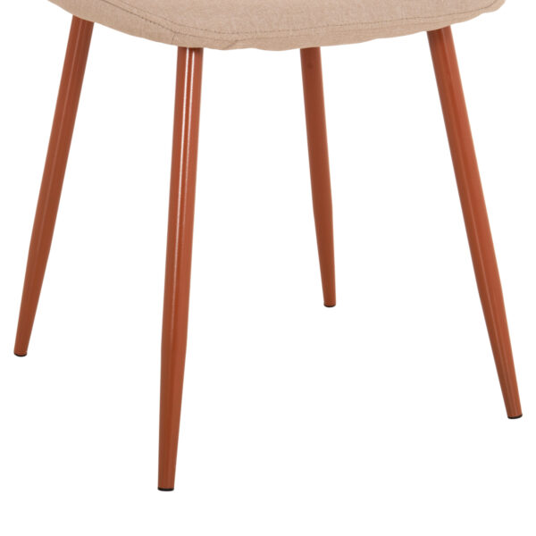 ΚΑΡΕΚΛΑ LEONARDO HM00100.07 ΥΦΑΣΜΑ ΜΠΕΖ ΚΑΙ ΜΕΤΑΛΛΙΚΑ ΠΟΔΙΑ 45x52x85 εκ.