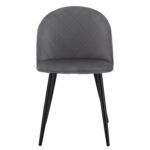 ΚΑΡΕΚΛΑ ODED ΜΕ ΜΕΤΑΛΛΙΚΑ ΜΑΥΡΑ ΠΟΔΙΑ & ΒΕΛΟΥΔΟ ΓΚΡΙ HM8731.11 49x57x79Υ εκ.