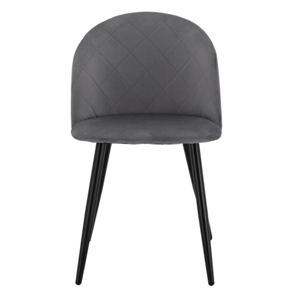 ΚΑΡΕΚΛΑ ODED ΜΕ ΜΕΤΑΛΛΙΚΑ ΜΑΥΡΑ ΠΟΔΙΑ & ΒΕΛΟΥΔΟ ΓΚΡΙ HM8731.11 49x57x79Υ εκ.