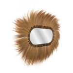 ΚΑΘΡΕΠΤΗΣ ΤΟΙΧΟΥ ΟΒΑΛ ΙΝΕΣ RAYUNG GRASS ΣΕ ΧΡΩΜΑ ΦΥΣΙΚΟ ΜΑΥΡΟ 110x5x160Yεκ.HM7803