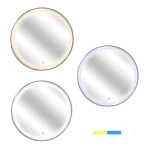 ΚΑΘΡΕΠΤΗΣ ΤΟΙΧΟΥ ΣΤΡΟΓΓΥΛΟΣ ROUNDER HM4503.01 ΑΛΟΥΜΙΝΙΟ ΣΕ ΜΑΥΡΟ-ΦΩΤΙΣΜΟΣ LED Φ80εκ.