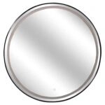 ΚΑΘΡΕΠΤΗΣ ΤΟΙΧΟΥ ΣΤΡΟΓΓΥΛΟΣ ROUNDER HM4503.01 ΑΛΟΥΜΙΝΙΟ ΣΕ ΜΑΥΡΟ-ΦΩΤΙΣΜΟΣ LED Φ80εκ.