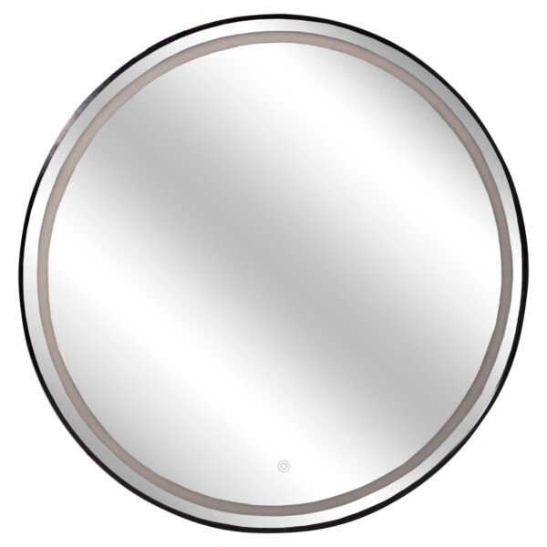 ΚΑΘΡΕΠΤΗΣ ΤΟΙΧΟΥ ΣΤΡΟΓΓΥΛΟΣ ROUNDER HM4503.01 ΑΛΟΥΜΙΝΙΟ ΣΕ ΜΑΥΡΟ-ΦΩΤΙΣΜΟΣ LED Φ80εκ.