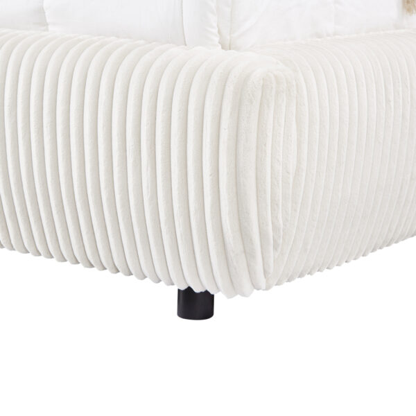 ΚΡΕΒΑΤΙ ΔΙΠΛΟ ΜΕ ΑΠΟΘ.ΧΩΡΟ KALLY HM729.03 ΜΠΕΖ FEAUX FUR ΥΦΑΣΜΑ--ΣΤΡΩΜΑ 160x200εκ