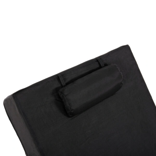 ΜΑΞΙΛΑΡΙ ΞΑΠΛΩΣΤΡΑΣ TEXTILENE SIFNOS ΜΑΥΡΟ HM11761.01 198(119+79)x70x20Yεκ.