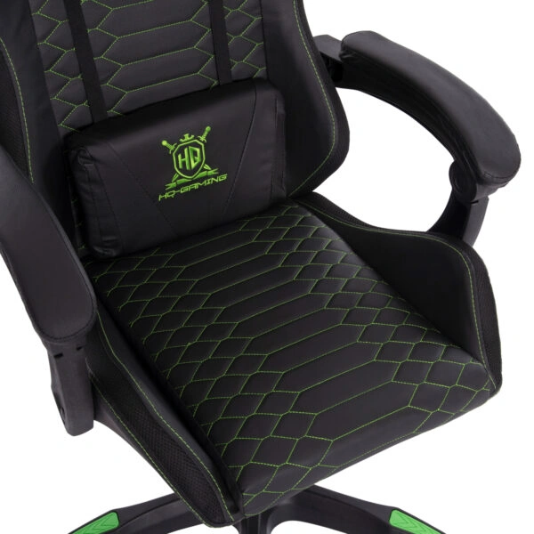 ΠΟΛΥΘΡΟΝΑ GAMING LOOT HM1204 ΜΑΥΡΟ-ΠΡΑΣΙΝΟ PVC & NYLON 51x49x125Υεκ.