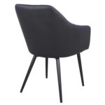 ΠΟΛΥΘΡΟΝΑΚΙ CHARLES HM8522.01 ΜΕ ΥΦΑΣΜΑ ΣΚΟΥΡΟ ΓΚΡΙ PU ΜΑΥΡΟ 57x63x83Υ εκ.