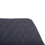 ΠΟΛΥΘΡΟΝΑΚΙ CHARLES HM8522.01 ΜΕ ΥΦΑΣΜΑ ΣΚΟΥΡΟ ΓΚΡΙ PU ΜΑΥΡΟ 57x63x83Υ εκ.