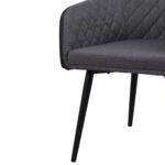 ΠΟΛΥΘΡΟΝΑΚΙ CHARLES HM8522.01 ΜΕ ΥΦΑΣΜΑ ΣΚΟΥΡΟ ΓΚΡΙ PU ΜΑΥΡΟ 57x63x83Υ εκ.