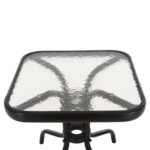 ΤΡΑΠΕΖΙ ΒΟΗΘΗΤΙΚΟ FIGO HM6067.03 ΜΕΤΑΛΛΙΚΟ ΜΑΥΡΟ-ΓΥΑΛΙΝΗ ΕΠΙΦΑΝΕΙΑ 45x45x50Yεκ