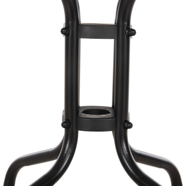 ΤΡΑΠΕΖΙ ΒΟΗΘΗΤΙΚΟ FIGO HM6067.03 ΜΕΤΑΛΛΙΚΟ ΜΑΥΡΟ-ΓΥΑΛΙΝΗ ΕΠΙΦΑΝΕΙΑ 45x45x50Yεκ