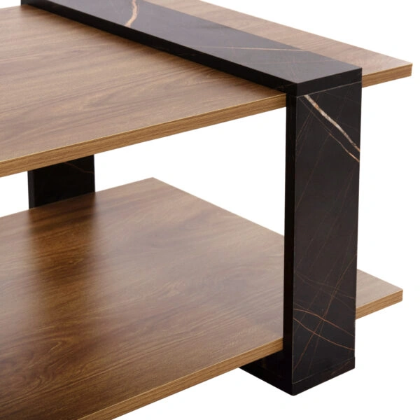 ΤΡΑΠΕΖΙ ΣΑΛΟΝΙΟΥ WILMA HM8950.12 ΜΕΛΑΜΙΝΗ ΣΕ ΦΥΣΙΚΟ-ΜΑΥΡΟ ΜΑΡΜΑΡΟ 80Χ50Χ35Υεκ.