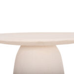 ΤΡΑΠΕΖΙ ΤΡΑΠΕΖΑΡΙΑΣ ΣΤΡΟΓΓΥΛΟ SEPPO HM18154.02 FIBER CEMENT ΛΕΥΚΟ--Φ119,5x75,5Υεκ.