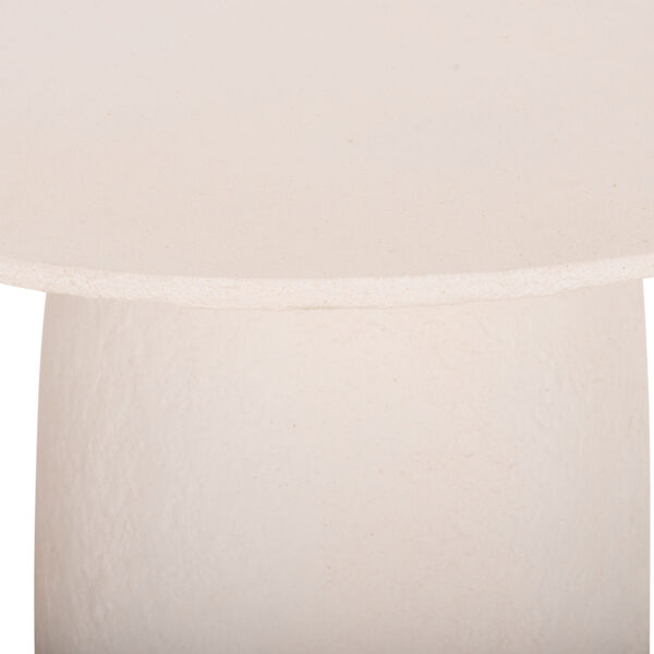 ΤΡΑΠΕΖΙ ΤΡΑΠΕΖΑΡΙΑΣ ΣΤΡΟΓΓΥΛΟ SEPPO HM18154.02 FIBER CEMENT ΛΕΥΚΟ--Φ119,5x75,5Υεκ.