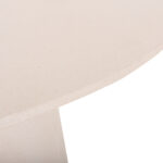 ΤΡΑΠΕΖΙ ΤΡΑΠΕΖΑΡΙΑΣ ΣΤΡΟΓΓΥΛΟ SEPPO HM18154.02 FIBER CEMENT ΛΕΥΚΟ--Φ119,5x75,5Υεκ.