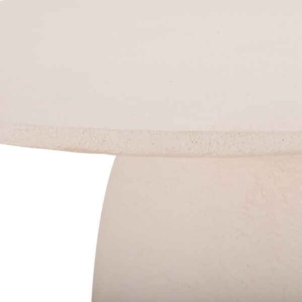 ΤΡΑΠΕΖΙ ΤΡΑΠΕΖΑΡΙΑΣ ΣΤΡΟΓΓΥΛΟ SEPPO HM18154.02 FIBER CEMENT ΛΕΥΚΟ--Φ119,5x75,5Υεκ.