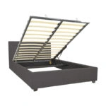 Κρεβάτι Molito  ύφασμα σε ανθρακί απόχρωση με αποθηκευτικό χώρο120x200εκ