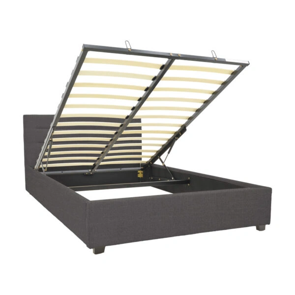 Κρεβάτι Molito  ύφασμα σε ανθρακί απόχρωση με αποθηκευτικό χώρο120x200εκ