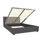 Κρεβάτι Molito  ύφασμα σε ανθρακί απόχρωση με αποθηκευτικό χώρο160x200εκ