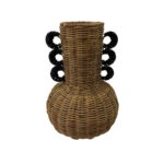 ARUNDO ΒΑΖΟ 24x24x35 RATTAN ΦΥΣΙΚΟ ΦΥΣΙΚΟ ΜΑΥΡΟ