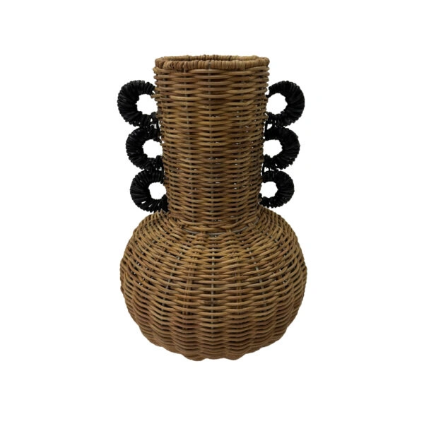 ARUNDO ΒΑΖΟ 24x24x35 RATTAN ΦΥΣΙΚΟ ΦΥΣΙΚΟ ΜΑΥΡΟ