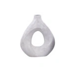 MED VASE ΒΑΖΟ 30x9x33 ΑΛΟΥΜΙΝΙΟ ΑΣΠΡΟ