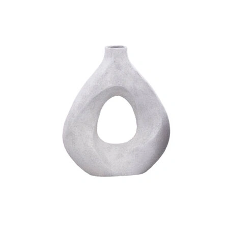 MED VASE ΒΑΖΟ 30x9x33 ΑΛΟΥΜΙΝΙΟ ΑΣΠΡΟ