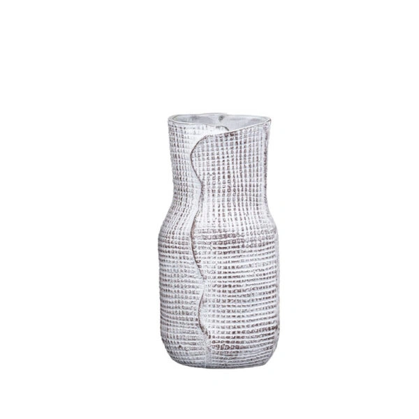 VEIL ΒΑΖΟ 13x13x25.5 ΑΛΟΥΜΙΝΙΟ ΑΣΠΡΟ ΚΑΦΕ ΣΚΟΥΡΟ