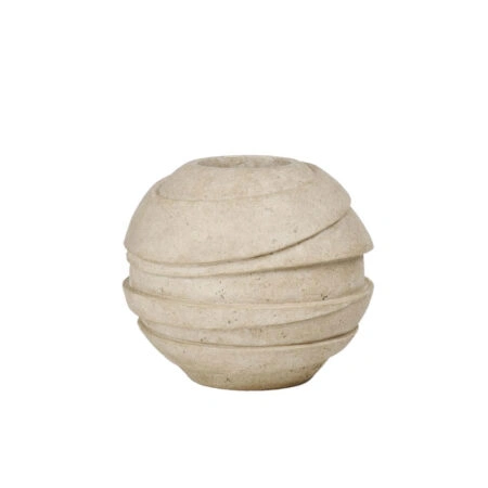 GLOBO ΒΑΖΟ 25.5x25.5x21.7cm RESIN ΜΠΕΖ