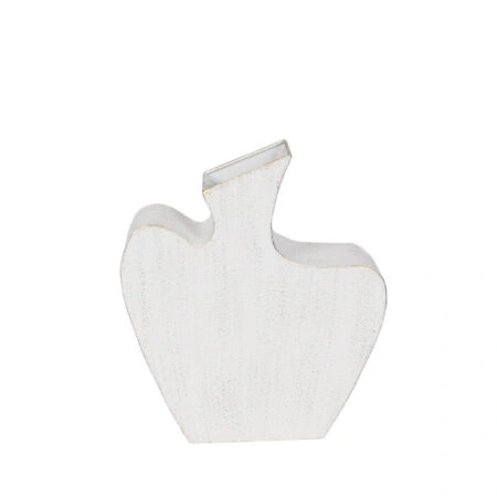 NIRA ΒΑΖΟ 26.5x8x30cm ΜΕΤΑΛΛΟ ΛΕΥΚΟ