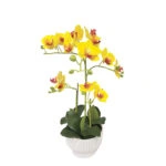 ΚΙΤΡΙΝΟ ΟΡΧΙΔΕΑ REAL TOUCH ΣΕ ΚΑΣΠΩ (3 ΚΛΑΔΙΑ, 15 ΑΝΘΗ) - Y45cm 4/24ΚΙΒ