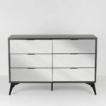 SPECCHIO ΣΥΡΤΑΡΙΕΡΑ 6ΣΥΡΤΑΡΙΑ ΜΑΥΡΟ OAK ΚΑΘΡΕΠΤΗΣ 120x39xH80cm