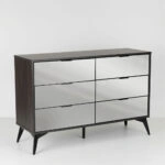 SPECCHIO ΣΥΡΤΑΡΙΕΡΑ 6ΣΥΡΤΑΡΙΑ ΜΑΥΡΟ OAK ΚΑΘΡΕΠΤΗΣ 120x39xH80cm