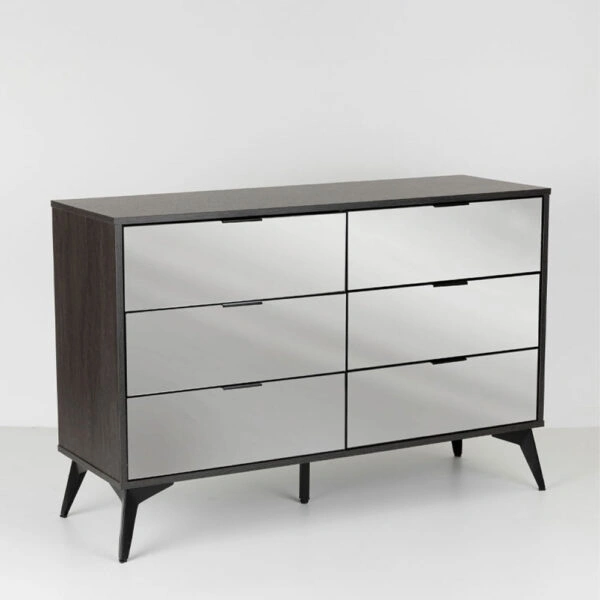 SPECCHIO ΣΥΡΤΑΡΙΕΡΑ 6ΣΥΡΤΑΡΙΑ ΜΑΥΡΟ OAK ΚΑΘΡΕΠΤΗΣ 120x39xH80cm