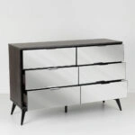 SPECCHIO ΣΥΡΤΑΡΙΕΡΑ 6ΣΥΡΤΑΡΙΑ ΜΑΥΡΟ OAK ΚΑΘΡΕΠΤΗΣ 120x39xH80cm