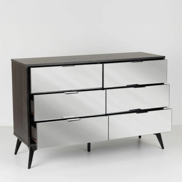 SPECCHIO ΣΥΡΤΑΡΙΕΡΑ 6ΣΥΡΤΑΡΙΑ ΜΑΥΡΟ OAK ΚΑΘΡΕΠΤΗΣ 120x39xH80cm