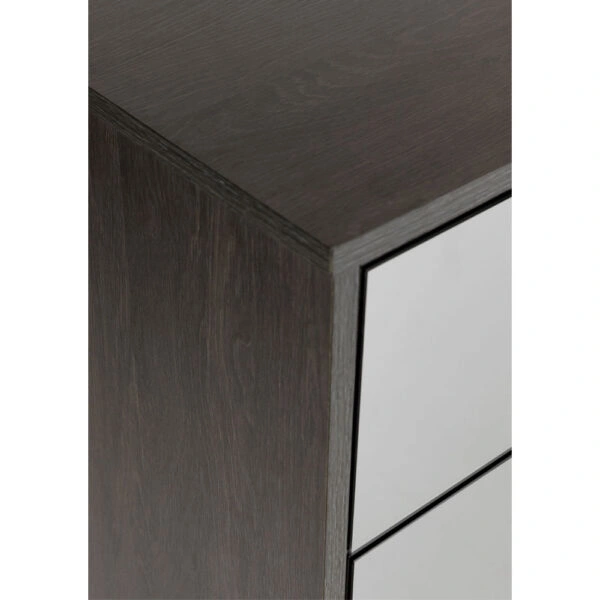 SPECCHIO ΣΥΡΤΑΡΙΕΡΑ 6ΣΥΡΤΑΡΙΑ ΜΑΥΡΟ OAK ΚΑΘΡΕΠΤΗΣ 120x39xH80cm