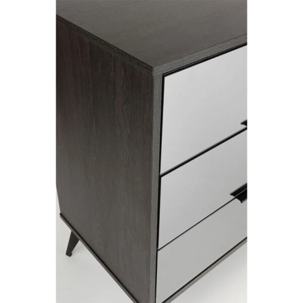 SPECCHIO ΣΥΡΤΑΡΙΕΡΑ 6ΣΥΡΤΑΡΙΑ ΜΑΥΡΟ OAK ΚΑΘΡΕΠΤΗΣ 120x39xH80cm