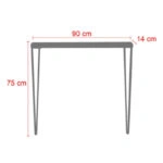 Κονσόλα Tetty  καρυδί-μαύρο 90x14x75εκ