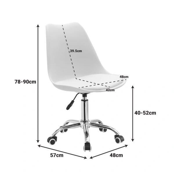 Καρέκλα γραφείου εργασίας Gaston II  PP-PU γκρι