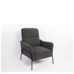 Πολυθρόνα ArteLibre ELAN Γκρι Σκούρο Ύφασμα Κοτλέ/Μέταλλο 94x77x82cm