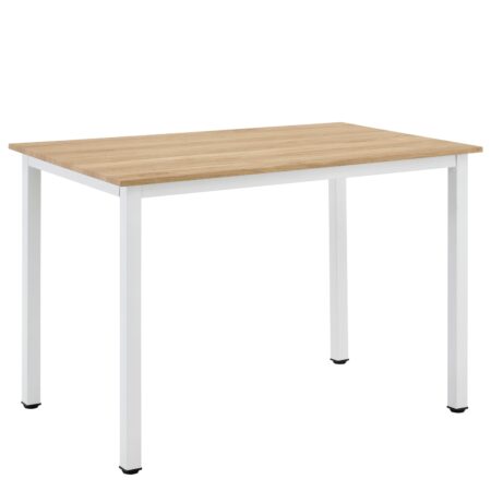 Τραπέζι Τραπεζαρίας ArteLibre VERDELL Sonoma/Λευκό Μέταλλο/Μοριοσανίδα 110x70x76cm