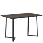 Τραπέζι Τραπεζαρίας ArteLibre WINFORD Καρυδί/Μαύρο Μέταλλο/Μοριοσανίδα 120x70x76cm