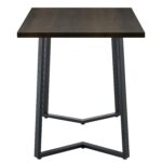 Τραπέζι Τραπεζαρίας ArteLibre WINFORD Καρυδί/Μαύρο Μέταλλο/Μοριοσανίδα 120x70x76cm