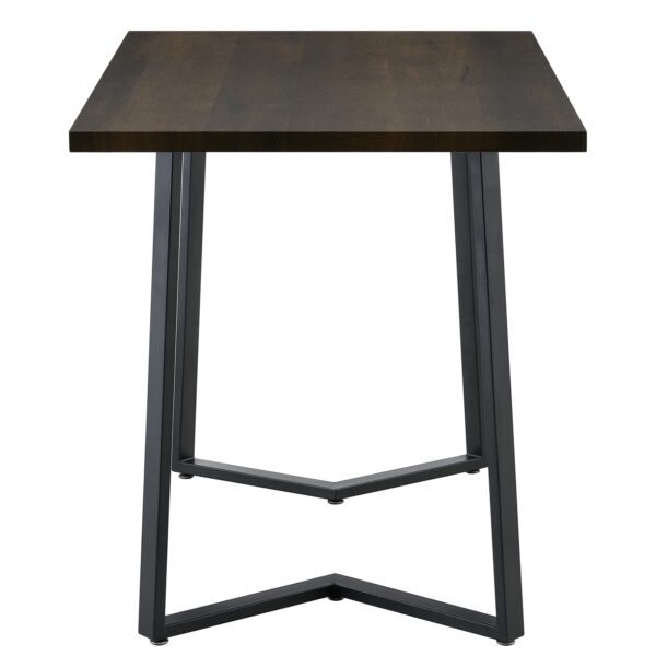 Τραπέζι Τραπεζαρίας ArteLibre WINFORD Καρυδί/Μαύρο Μέταλλο/Μοριοσανίδα 120x70x76cm